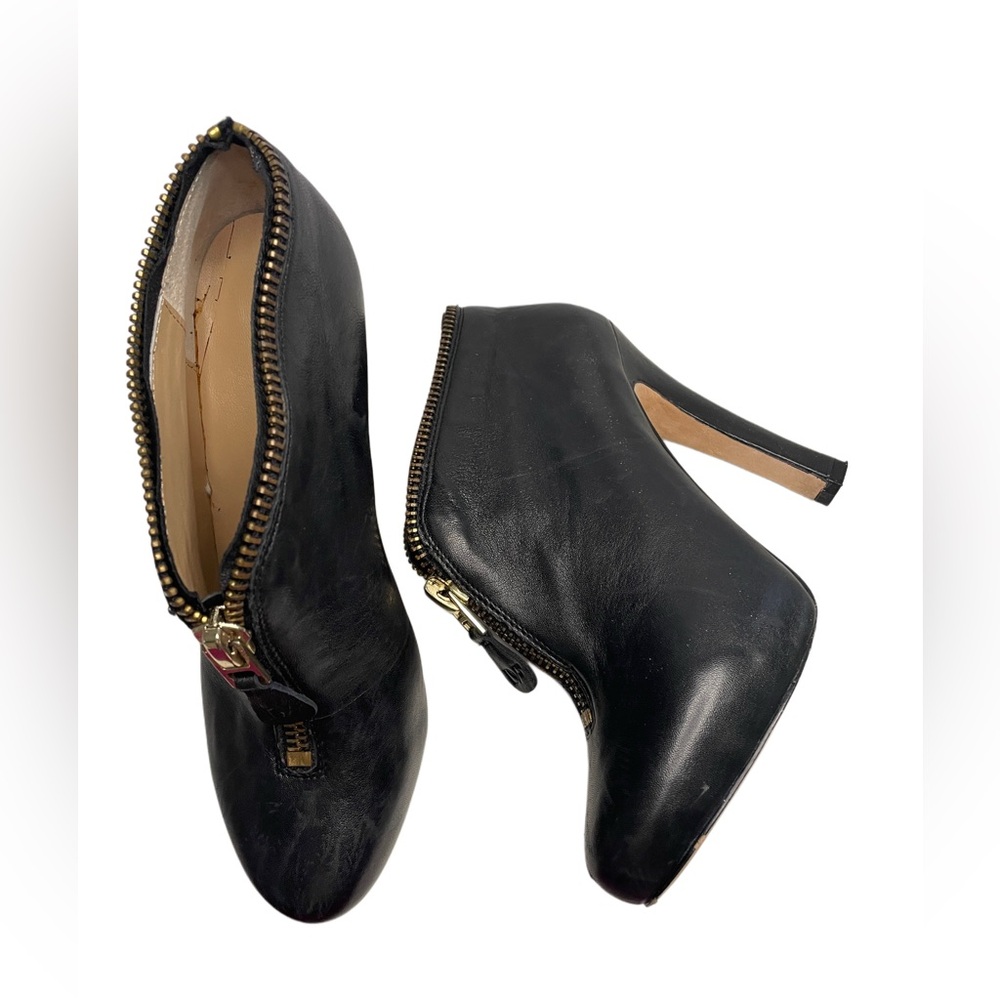Diane Von Furstenberg Soft Leather Zipper Booties